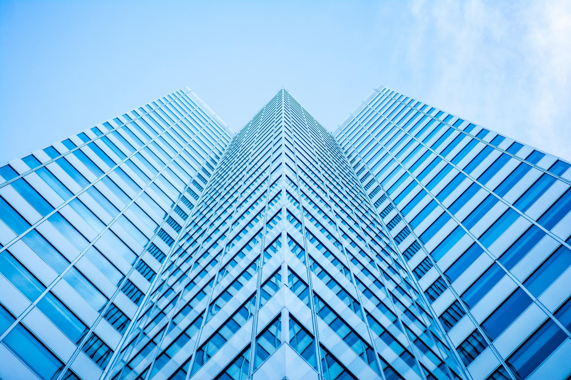 Buildings seen from below